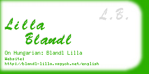 lilla blandl business card
